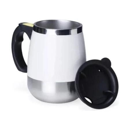 Imagem de Caneca Mixer Branca Inox Automática Misturador 350ml