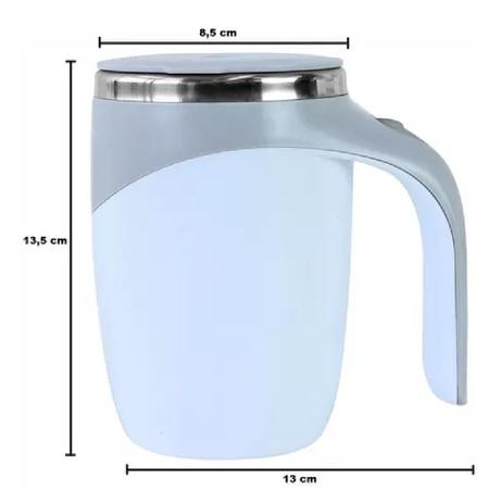 Imagem de Caneca Mixer Elétrica De Inox Com Tampa 400ml Mistura Shaker