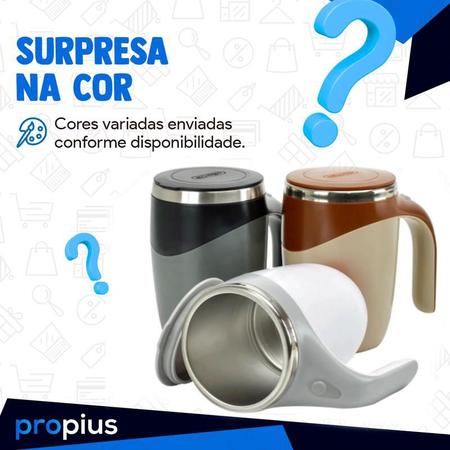 Imagem de Caneca Mixer Inox Automatica Eletrica Chá Café Shakes Capuccino Whey Protein Mexe Suco Coffee Chocolate Fazer Mix