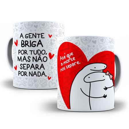 Caneca Namorados Briga Amor Love Flork Casal Meme Cerâmica 325ml - Pandika  - Canecas - Magazine Luiza