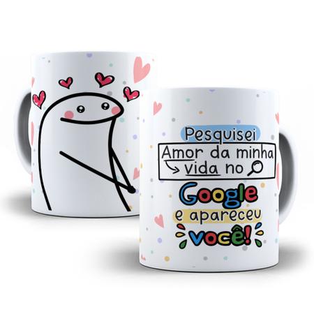 Caneca Com Caixinha Flork Amo Tu meme palito Xicara 325ml divertida para  namorado ou namorada