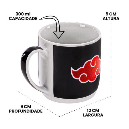 Caneca Naruto Urban Akatsuki 300 ml Zona Criativa 10024715 - Barra Rey