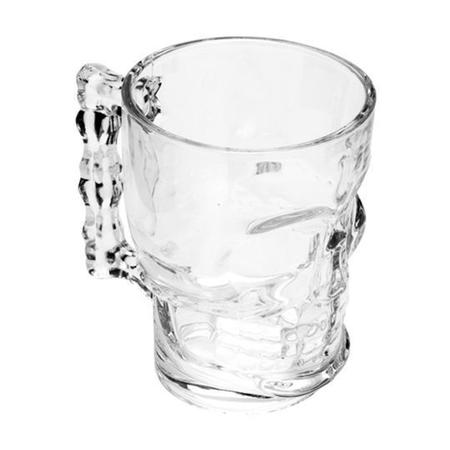 Imagem de Caneca P/Chopp E Cerveja De Vidro Caveira Rock Style 510ml Lyor