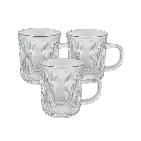Imagem de Caneca para café jogo com 3 canecas de vidro de 230 ml