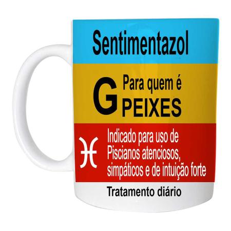 Imagem de Caneca Remédio Signo de Peixes de Plástico Rígido