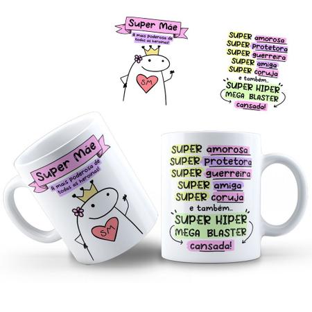 Caneca Super Mãe Meme Flork Boneco Palito Dia das Mães de Porcelana -  egvpersonalizados - Caneca - Magazine Luiza