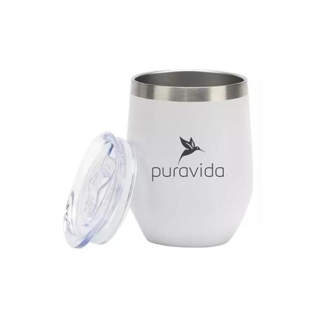 Imagem de Caneca Térmica 360 ml  Inox  Cor Branca , Pura Vida