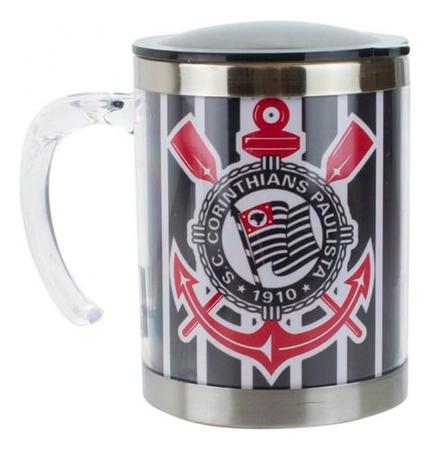 Imagem de Caneca Térmica Palmeiras Oficial Time Inox Com Tampa 450ml