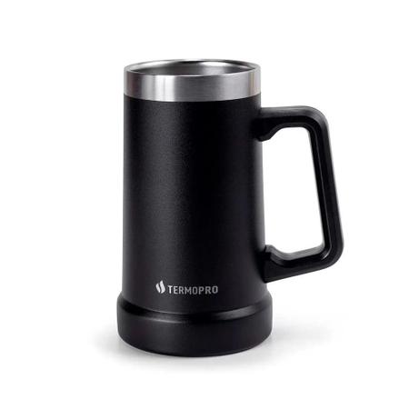 Imagem de Caneca Térmica para Cerveja - 700ml - Preto - TermoPro