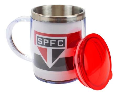 Imagem de Caneca Térmica São Paulo Fc Oficial Com Tampa - 450ml