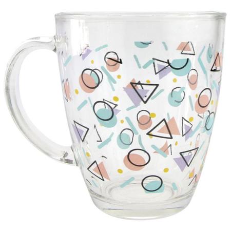 Imagem de Caneca Xícara Vidro 350ml Estampadas Divertidas - Clink