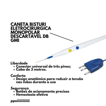 Imagem de Caneta bisturi eletrocirurgica monopolar descartavel db gmi - 01 und