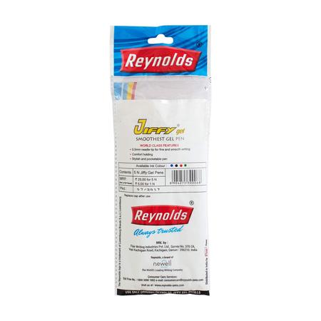 Caneta de gel Reynolds Jiffy de 0,5 mm Needle Point Black In Imagem de Caneta de gel Reynolds Jiffy de 0,5 mm Needle Point Black In