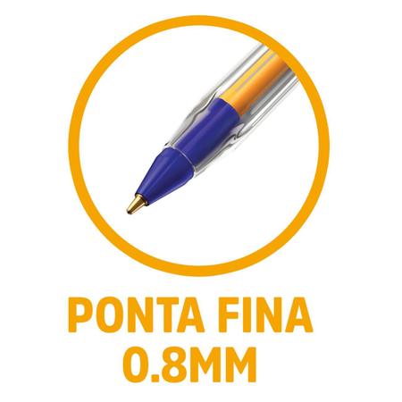 Imagem de Caneta Esferográfica Cristal Ponta Fina 0.8mm BIC 50 Unidades