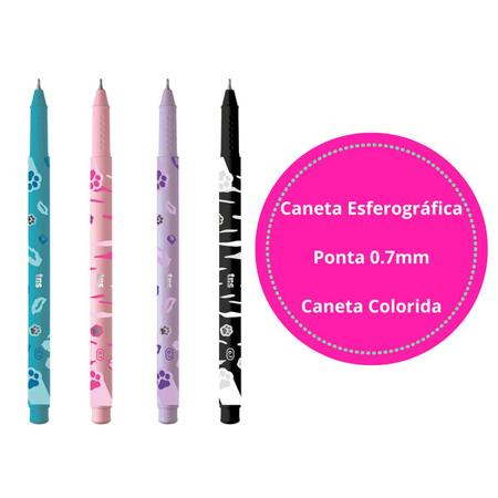 Imagem de Caneta Esferográfica Holic Pets 0.7mm Caneta Colorida Tris