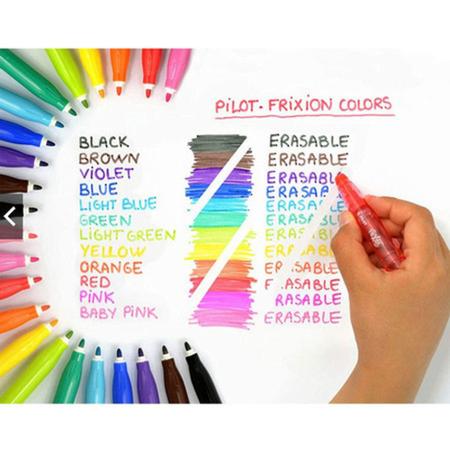 Imagem de Caneta Hidrocor Apagável Pilot Frixion Colors com 06 cores