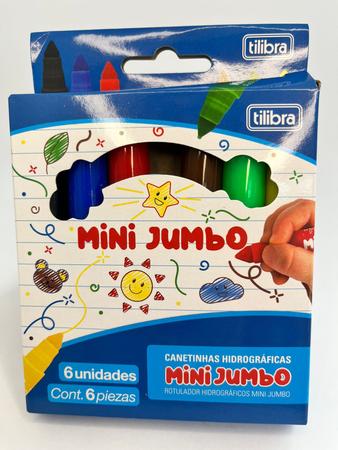 Caneta hidrografica mini jumbo 6c blt - TILIBRA Imagem de Caneta hidrografica mini jumbo 6c blt