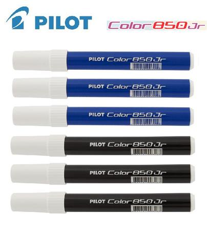 Imagem de Caneta Hidrográfica Pilot Color 850 Jr Azul e Preto com 6