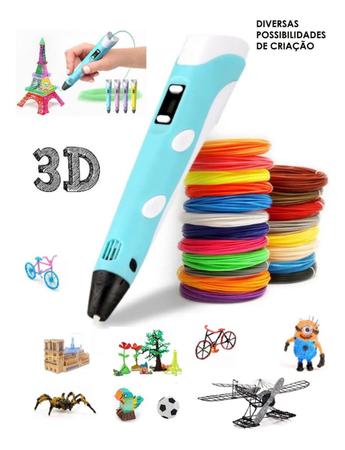 Caneta 3D Infantil | Já vem com os acessórios