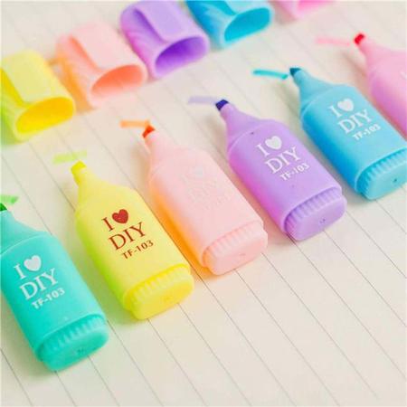 Imagem de Caneta Marca Texto Mini Conjunto com 6 canetas Neon