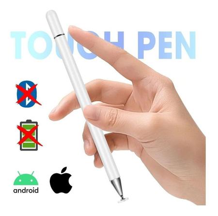 Imagem de Caneta Pencil Ativa Para Apple iPad, Pro, Mini, Air - Branca