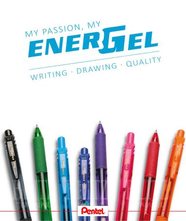 Imagem de Caneta Pentel Esferográfica 0.7 Energel - X Grip Antideslizante Clic Retrátil