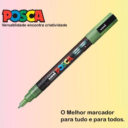 Caneta Posca Marcador PC-3ML Glitter Explosão Cor Selecione - Uni-Ball Imagem de Caneta Posca Marcador PC-3ML Glitter Explosão Cor Selecione