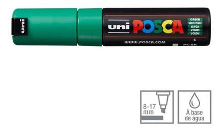Caneta Posca Pc-8K Verde Ponta Bisel 8 A 17Mm - Uni Imagem de Caneta Posca Pc-8K Verde Ponta Bisel 8 A 17Mm