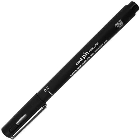 Caneta Uni Pin Fine Line 0.2 Preta Uniball Imagem de Caneta Uni Pin Fine Line 0.2 Preta Uniball
