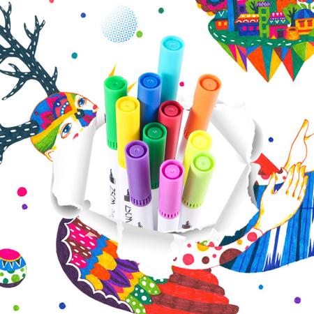 Imagem de Canetas marcadoras ZSCM Duo Tip Brush 60 cores de tinta à base de água