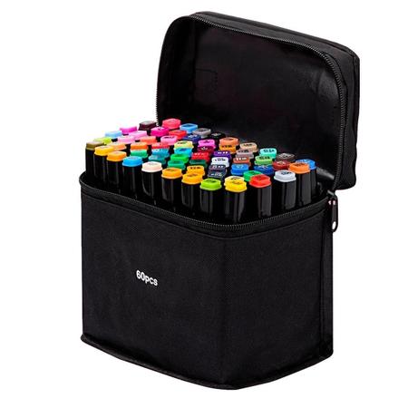 Canetinhas Coloridas Kit 60 Unidades Linha Profissional - Bivena Imagem de Canetinhas Coloridas Kit 60 Unidades Linha Profissional