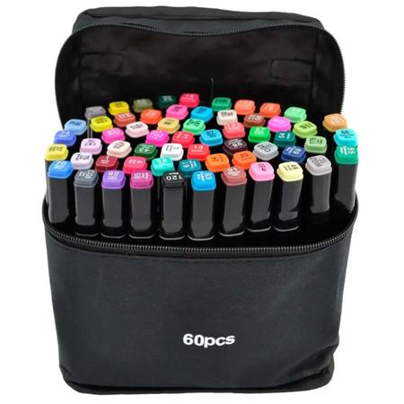 Canetinhas Coloridas Kit 60 Unidades Linha Profissional - Bivena Imagem de Canetinhas Coloridas Kit 60 Unidades Linha Profissional