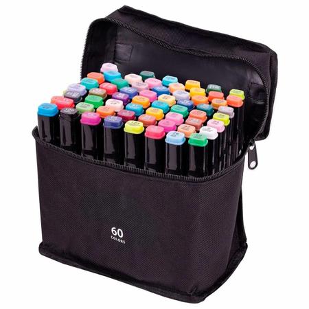 Canetinhas Coloridas Kit 60 Unidades Linha Profissional - Bivena Imagem de Canetinhas Coloridas Kit 60 Unidades Linha Profissional