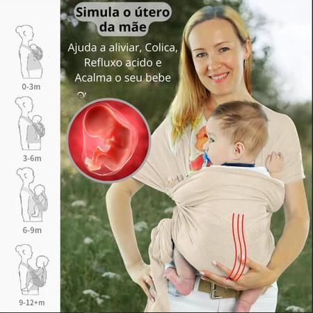 Canguru wrap sling bebe passeio algodão - Canguru e Sling