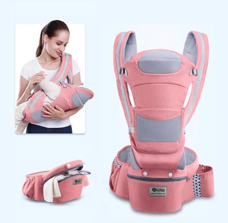 Imagem de Canguru Carregador de Bebê Ergonômico com Assento na Cintura Hipseat até 25kg 0 - 36 Meses