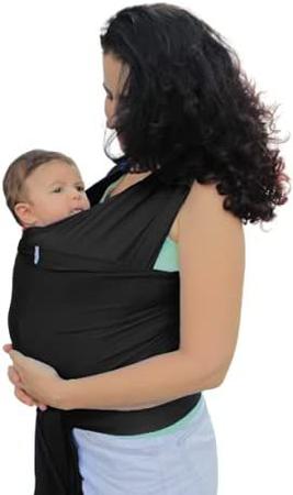 Imagem de Canguru Wrap Sling Bebê Passeio Preto