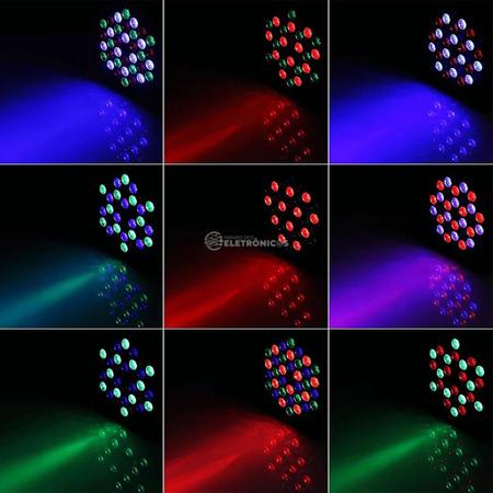 Imagem de Canhão De Led Refletor Jogo de Luz 36 LEDs 30W RGBW e Strobo P/ Palco, eventos, Luz para festa LK362