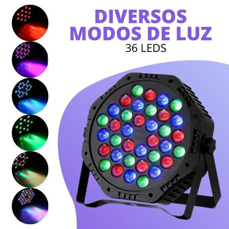 Imagem de Canhão De Luz 36 Leds Rgb Colorido Festas Eventos Balada