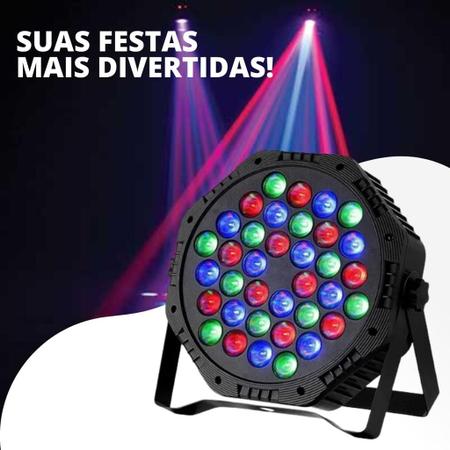 Imagem de Canhão De Luz 36 Leds Rgb Colorido Festas Eventos Balada