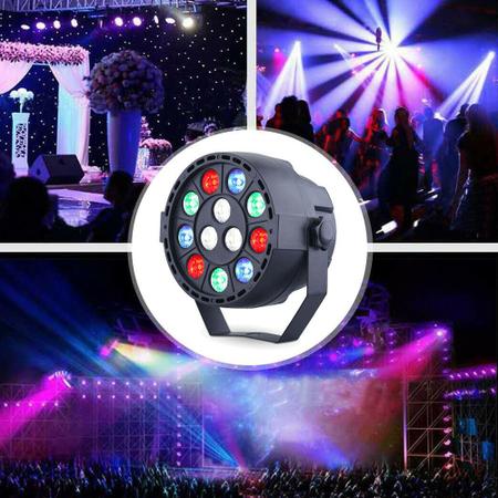 Imagem de Canhão Luz 12 Led 36W RGBW Profissional Iluminação Cênica Festa Balada DMX Lorben - GT84