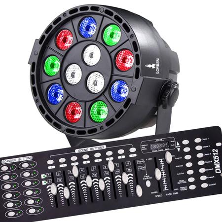 Imagem de Canhão Luz 12 Led 36W RGBW Profissional Iluminação Cênica Festa Balada DMX Lorben - GT84