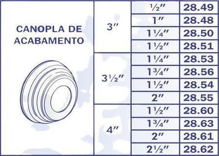 Imagem de Canopla De Acabamento Disco 3"  Tubo 1" ST 28.48