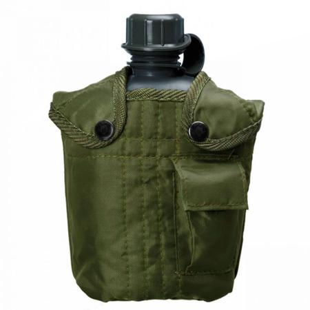 Imagem de Cantil 950 Ml em Plastico com Capa Verde Militar  Guepardo 