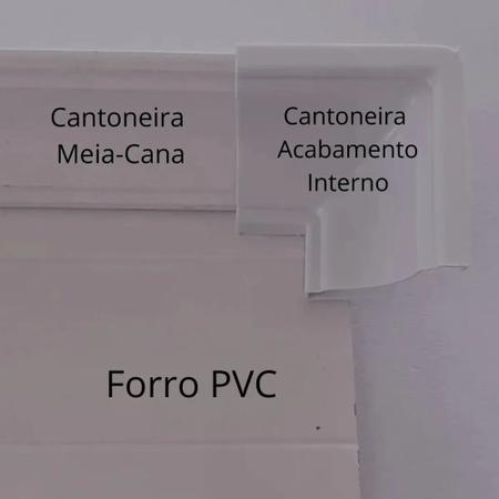 Imagem de Cantoneira Interna Para Forro PVC KIT 50 Peças Branco Neve