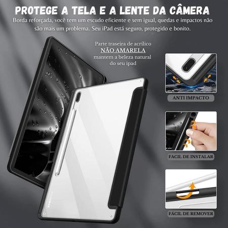 Imagem de Capa Acrílico Slot Caneta Para Galaxy Tab S9 Plus 12.4 2023