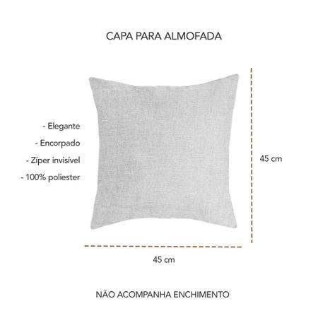 Imagem de Capa Almofada para Sofa Preta Bege Arvore Laranja 45cm 2un