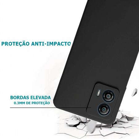 Imagem de Capa Ant Impacto Aveludada Para Moto G53 + Pelicula Vidro 9D