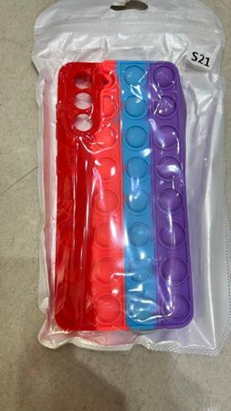 Imagem de capa anti impacto bolinhas fidget toy antistress pop para samsung s21