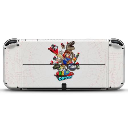 Imagem de Capa Anti Poeira e Skin Compatível Nintendo Switch Oled - Super Mario Odyssey