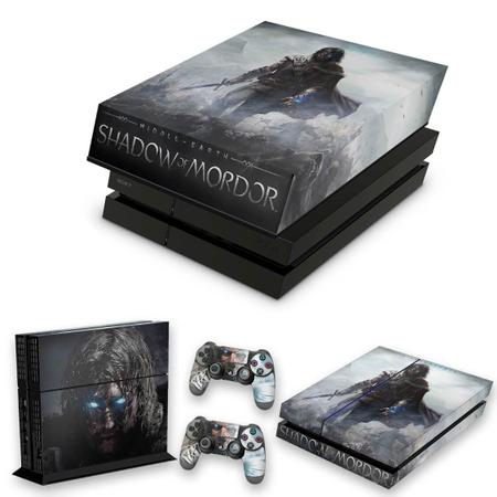 Imagem de Capa Anti Poeira e Skin Compatível PS4 Fat - Middle Earth Shadow Of Mordor